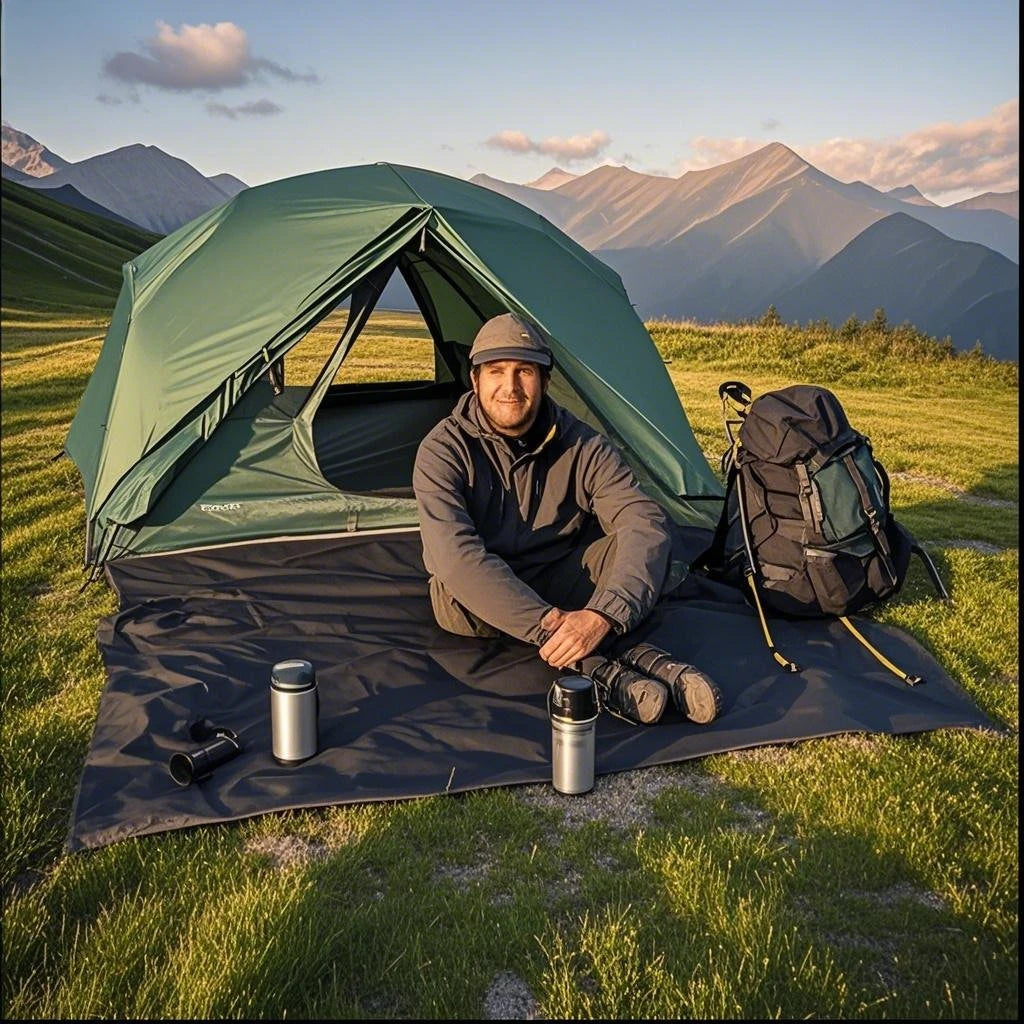 Portable Lightweight Camping Tent (2-Person Capacity) with PU4000 Waterproof Floor & Footprint, Perfect for Backpacking & Hiking