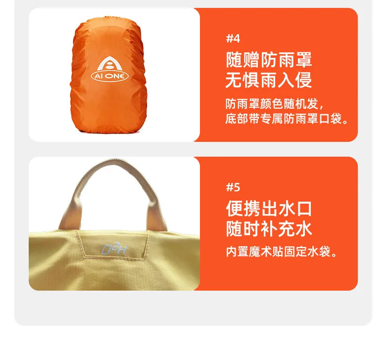 Ultralight 30L Suspension Hiking Backpack Breathable Mesh Frame Trekking Daypack for Men & Women Hiking Pack for Outdoor Sports