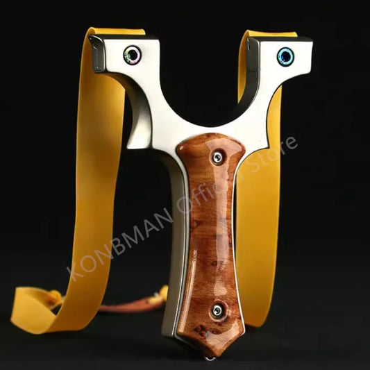 Outdoor Hunting High-power Shooting Metal Slingshot Professional Catapult High-precision Hunting Slingshot Shooting Target