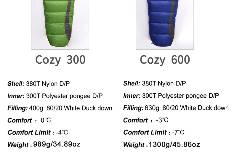 Kamperbox Ultra Light Outdoor Down Sleeping Bag Winter Camping Down Sleeping Bag