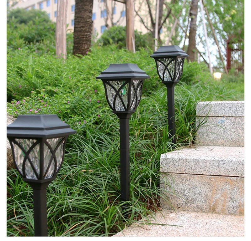 8 Pack Solar LED Courtyard Lamp Outdoor Waterproof Lawn Lights Solar Landscape Channel Light Corridor Garden Decoration Lighting