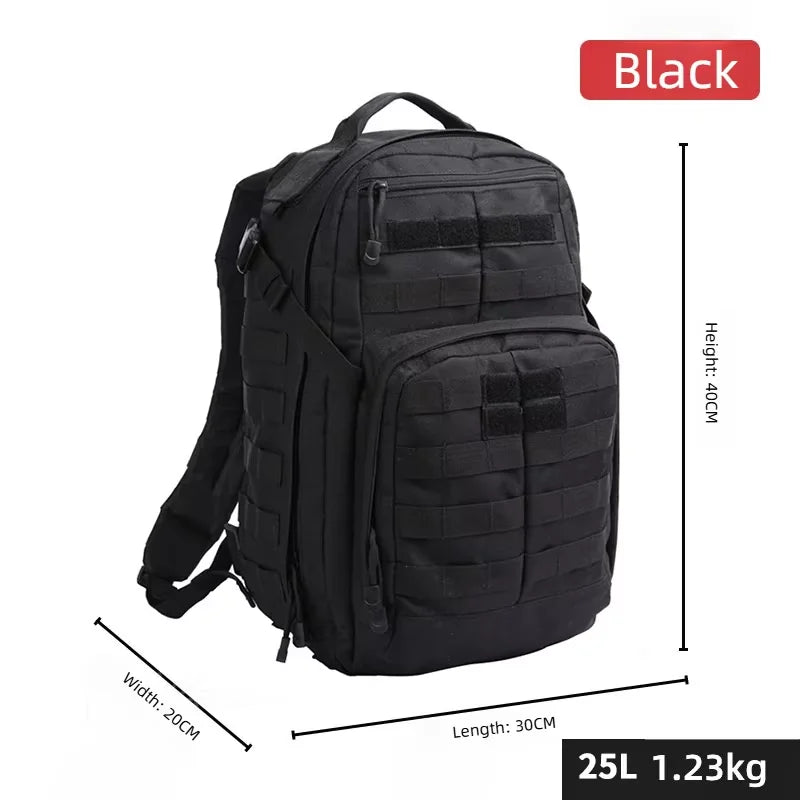 25L Tactical Assault Backpack Classic 12-hour Outdoor Camouflage Sports Backpack Wear-Resistant Oxford Cloth