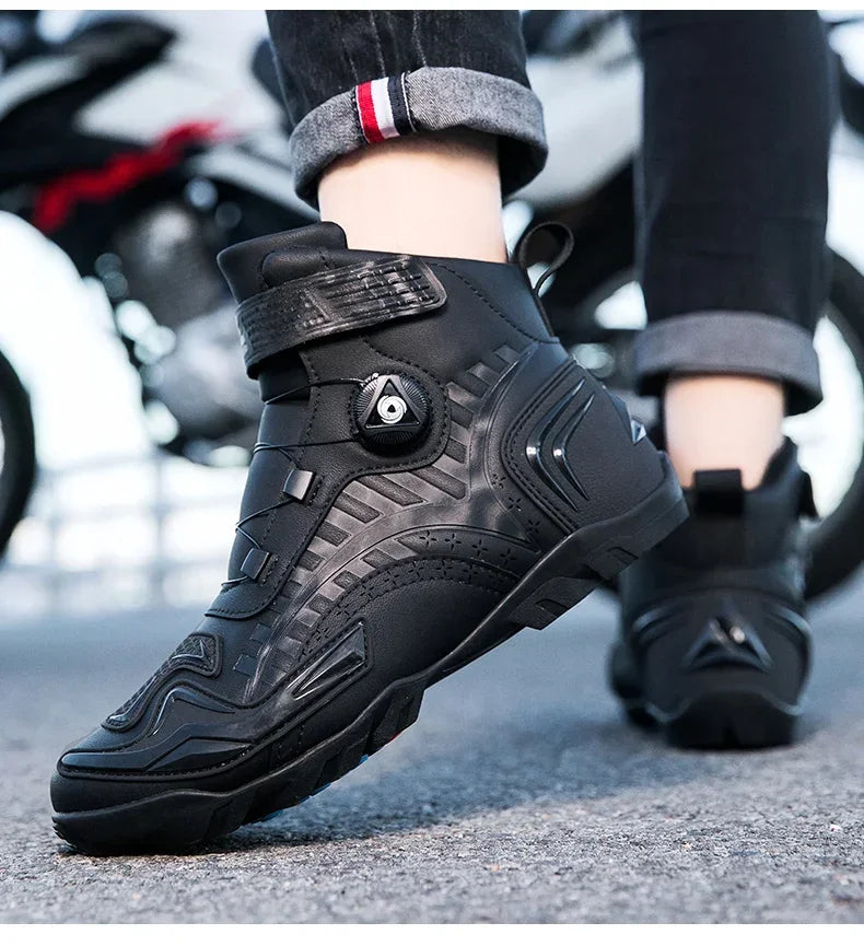 Motorcycle Boots Men's women's Motor Riding Boot Motorbike Chopper Cruiser Touring Motocross Shoe Breathable Motorcycles Shoes
