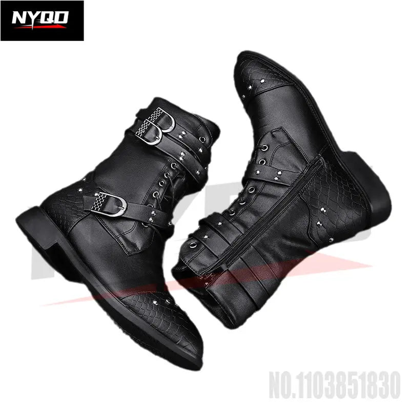 2024 New Mid Barrel  Boots Honorary Boots Motorcycle Men's Performance Boots motorcycle shoes botas moto 37-45size moto shoes