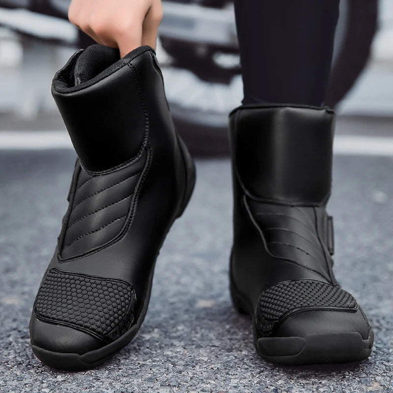 New Motorcycle Boots Men Waterproof Motocross Riding Boot Men's Motorbike Shoes Breathable Anti-slip Motos Protective Boots