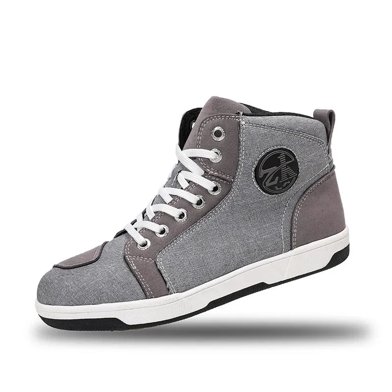 Men's Red Casual Motorcycle Boots – Summer Off-Road Riding Shoes, Motocross Style – Compatible with BMW & Honda Motorbikes