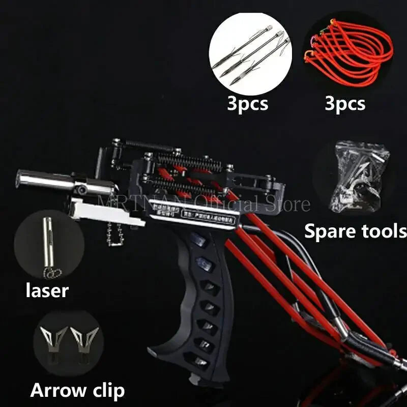Green/Red Laser Slingshot Black Red Hunting Bow Slingshot Fishing Outdoor Powerful Slingshot Catapult Slingshot Shooting Caza