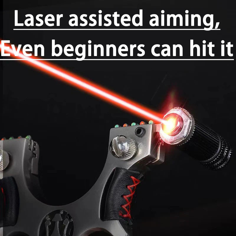 High Precision Alloy Shooting Slingshot with Rubber Bands Metal Catapults Outdoor Sports Hunting and Shooting Slingshots