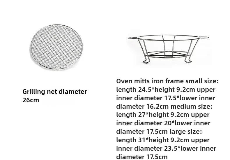 Kaolin-Household Charcoal Stove, Indoor Tea Heater, Outdoor BBQ Stand, Winter Heating Brazier, Household Charcoal Burner,