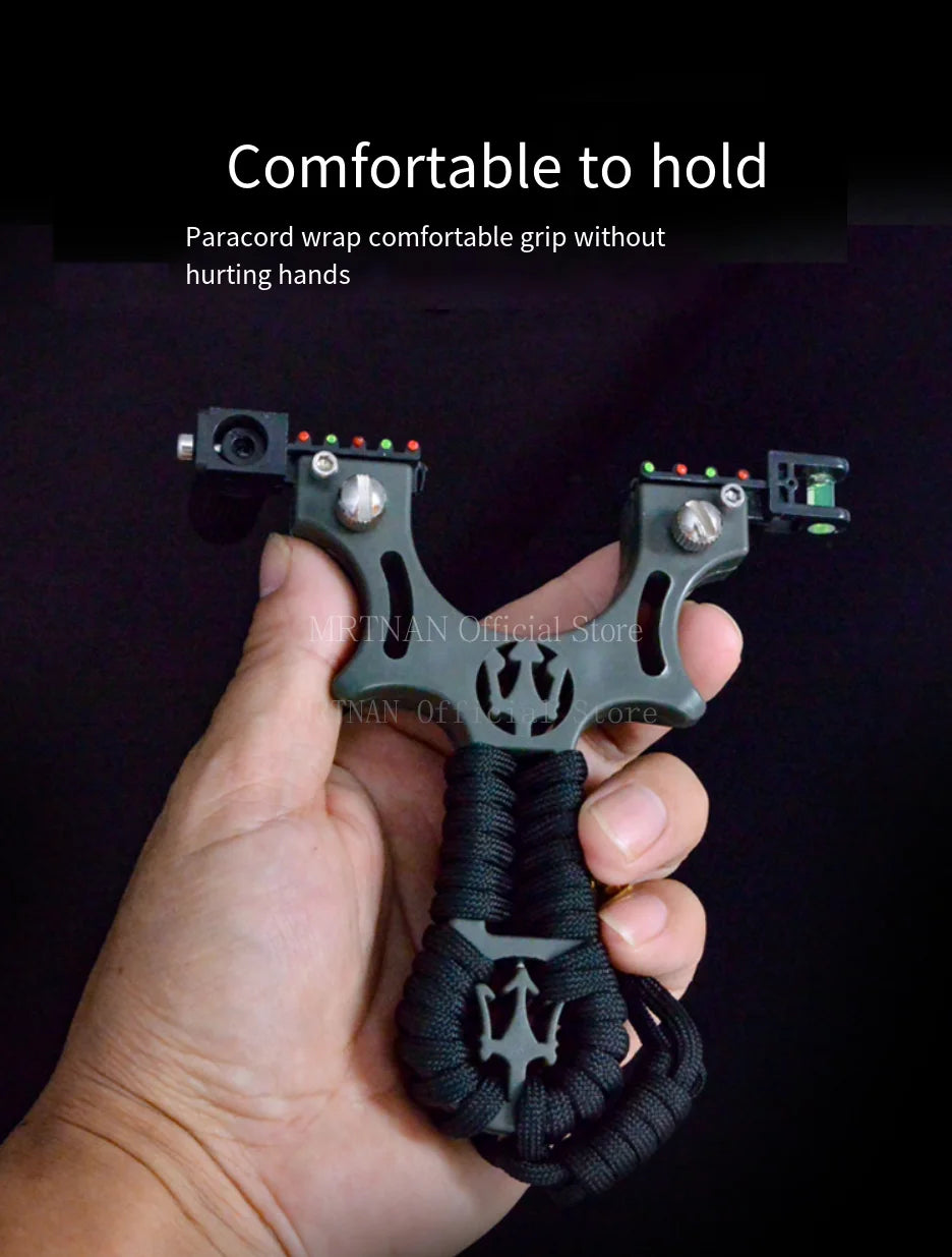 High-power Hunting Laser Resin Slingshot with Rubber Band Outdoor Sports Hunting Shooting Catapult