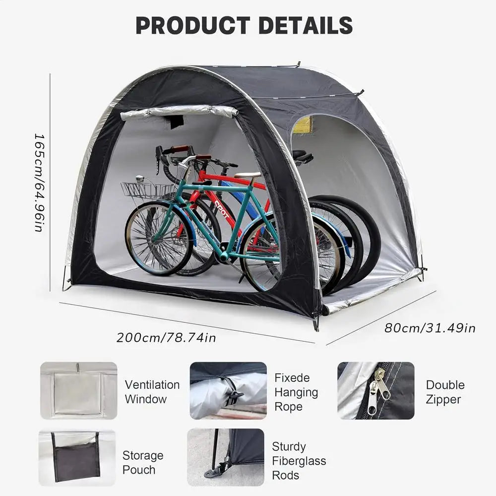 Outdoor Bike Storage Shed Oxford cloth bicycle Storage Shed Tent Electric vehicle shed for Travel Beach Garden Camping