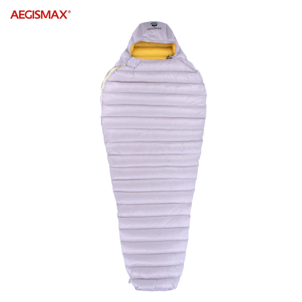 AEGISMAX LETO Outdoors White Goose Down Sleeping Bag Waterproof Camping Travel 36℉~45℉ Small Packing Down Sleeping Bag FP700+