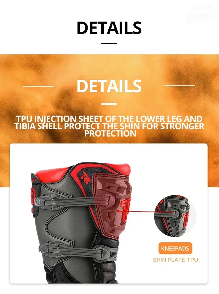 2025 NEW Racing Boots Safe Riding Motocross Boots Waterproof Anti Fall Wear-resistant Motorcycle Boots Equipment Rally Shoes