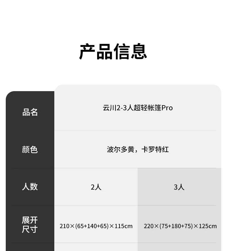 Naturehike-Camping Ultralight Tent, Outdoor Portable, Rainproof and Sun Protection, 2-3 People, Hiking, CNK2300ZP024