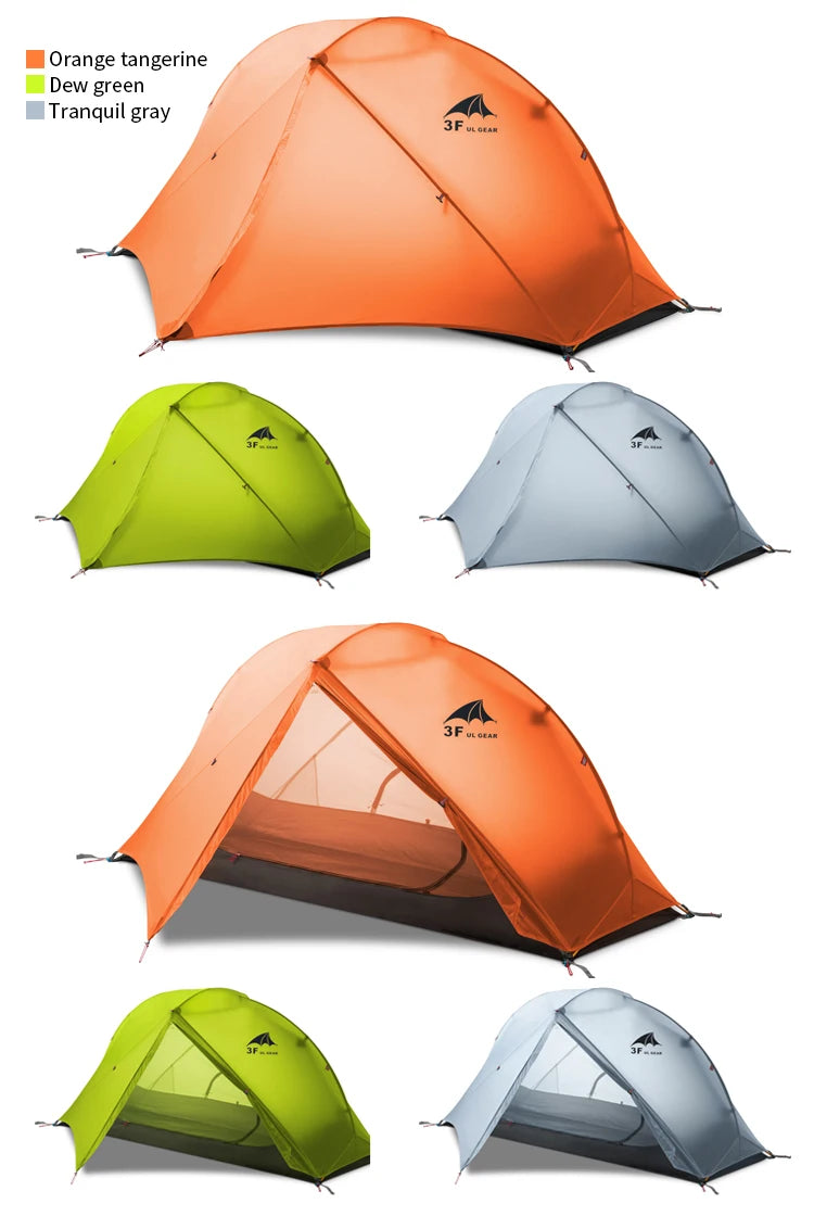 3F UL Gear Floating Cloud 1 Ultralight 3 4 Season Outdoor Camping Tent Waterproof Windproof Hiking Double Layer Tents