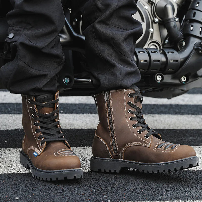 Motorcycle Riding Boots High Top Motorcycle Boots Breathable Anti Fall Knight Equipment Road Racing Boots Motocross Shoes 35-46