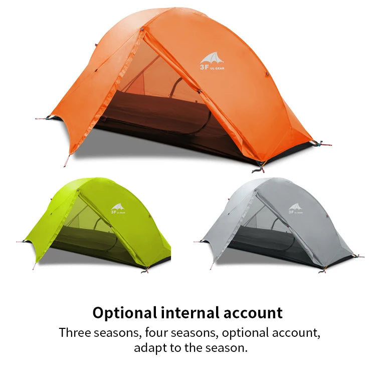 3F UL Gear Floating Cloud 1 Ultralight 3 4 Season Outdoor Camping Tent Waterproof Windproof Hiking Double Layer Tents