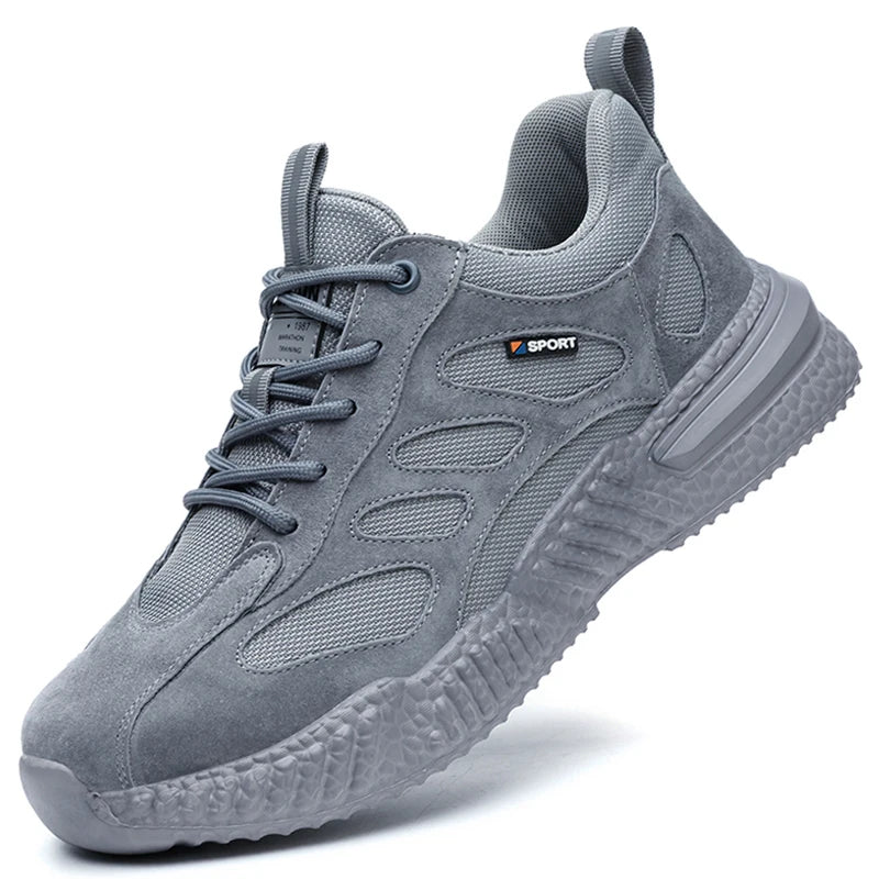 White Safety Shoes Men Steel Toe Boots Work Sneakers Anti-smash Anti-puncture Indestructible Shoes Sport Men Protective Shoes