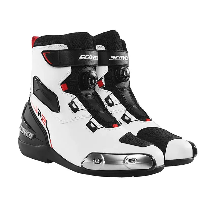 Scoyco R2 Motorcycle Riding Boots Locomotive Anti-drop Shoes Knight Competition Road Racing Shoes Men's Four-season New Products