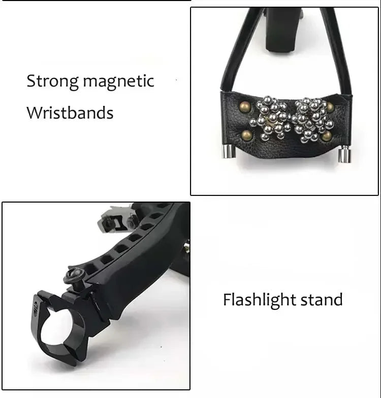 Powerful Slingshot Stainless Steel Slingshot Catapult Hunter Wrist Support SlingShot Outdoor Hunt Hike Bow Catapult HuntingTools