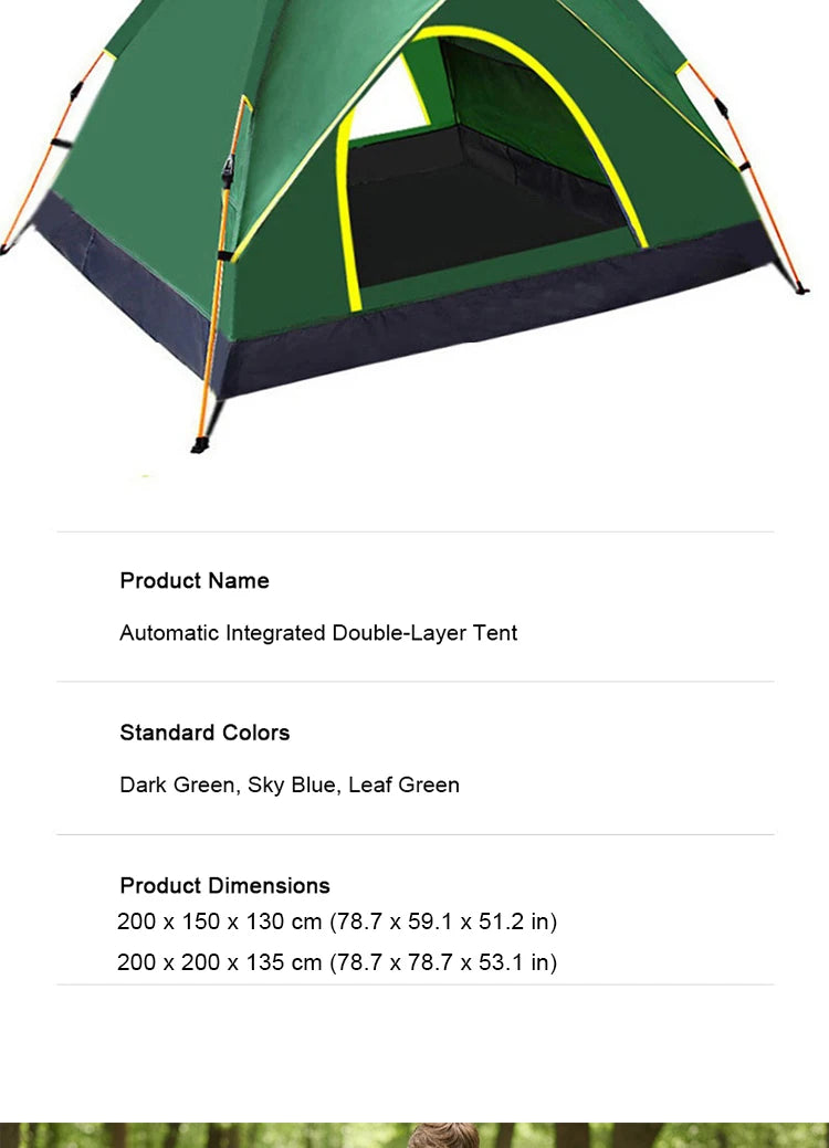 EMER Outdoor Camping Tent Automatic One-touch Tent Waterproof Picnic Tourist House for Travel Hiking Fishing Camping Supplies