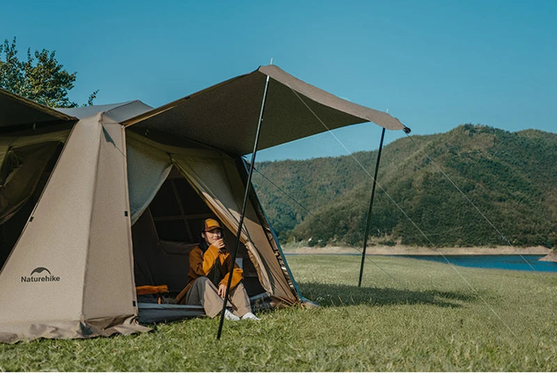 Naturehike Village 13 Automatic Cabin Tent Black Coated Outdoor Camping Picnic Sunscreen 27㎡ 2 Rooms 2 Halls Waterproof Tent