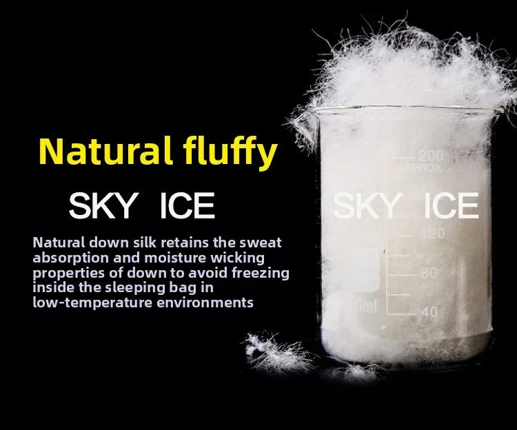 Lightweight Goose Down Double Sleeping Bag Adult Outdoor AllSeason Camping