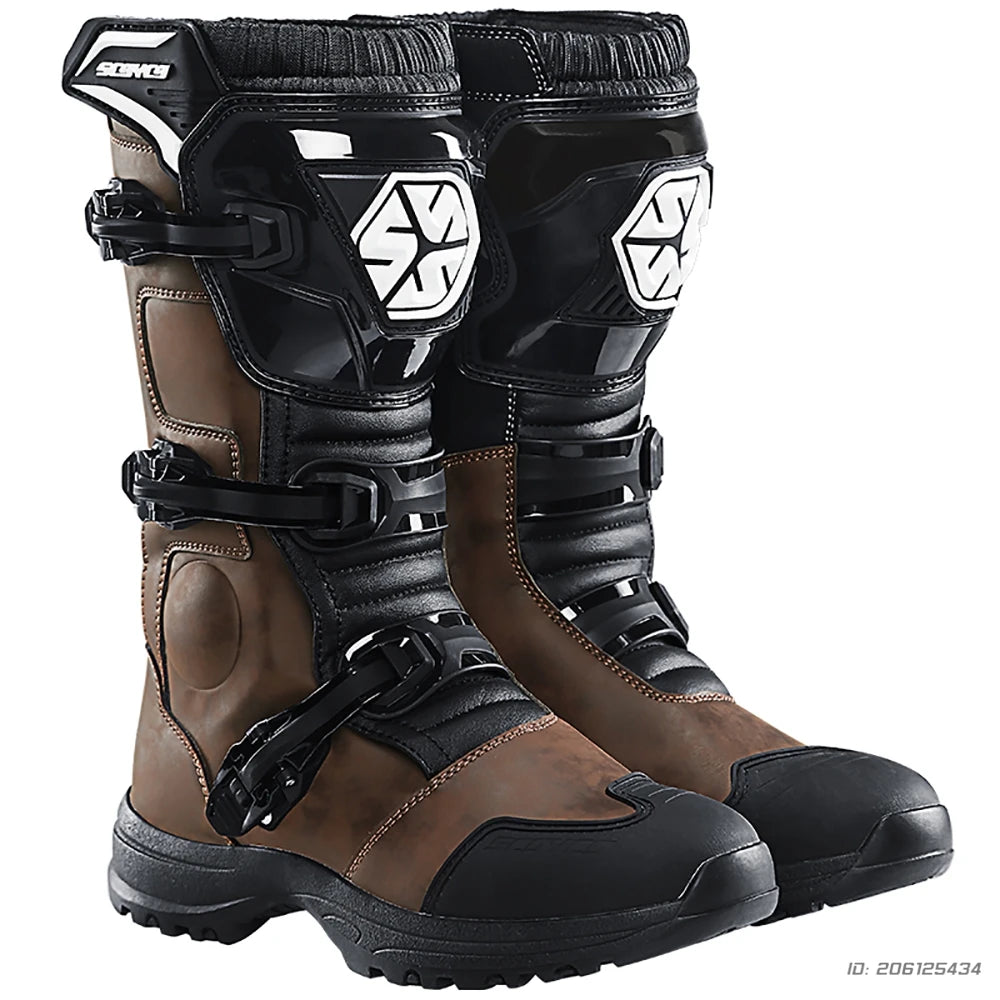 Motorcycle Boots Non-slip Windproof Waterproof Motocross Boots Professional Protective Racing Off-road Shoes All Seasons
