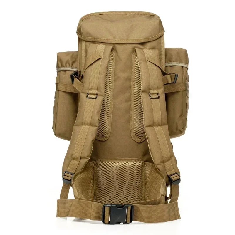 70L Large Capacity Camping Bag Multifunction Hunting Tactical Backpack Molle Hunting Outdoor  Climbing Travel Fishing Bag