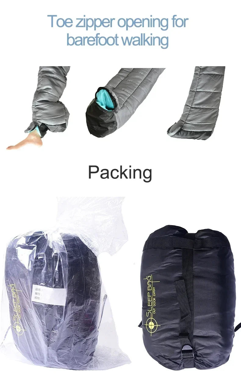 Creative Alien Human Shape Sleeping Bag Portable Camping Full Body Wearable Bedding 3 Size Suitable For Most People