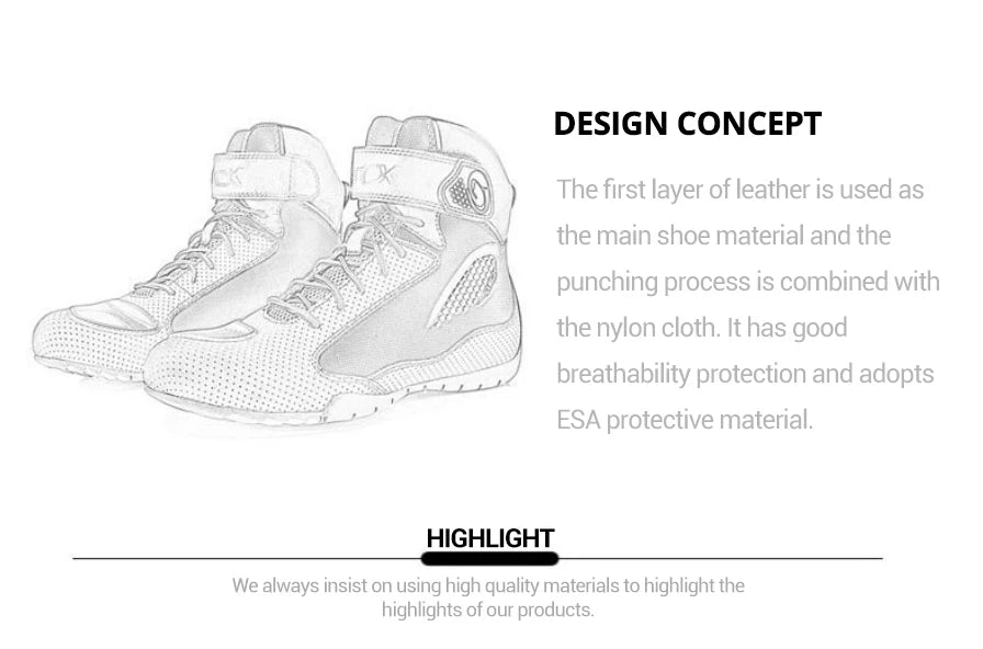 ARCX Motorcycle Boots Street Riding Shoes Anti-Slip Outdoor Trekking Hike Work Shoes for Men Breathable Non-slip Anti-fall