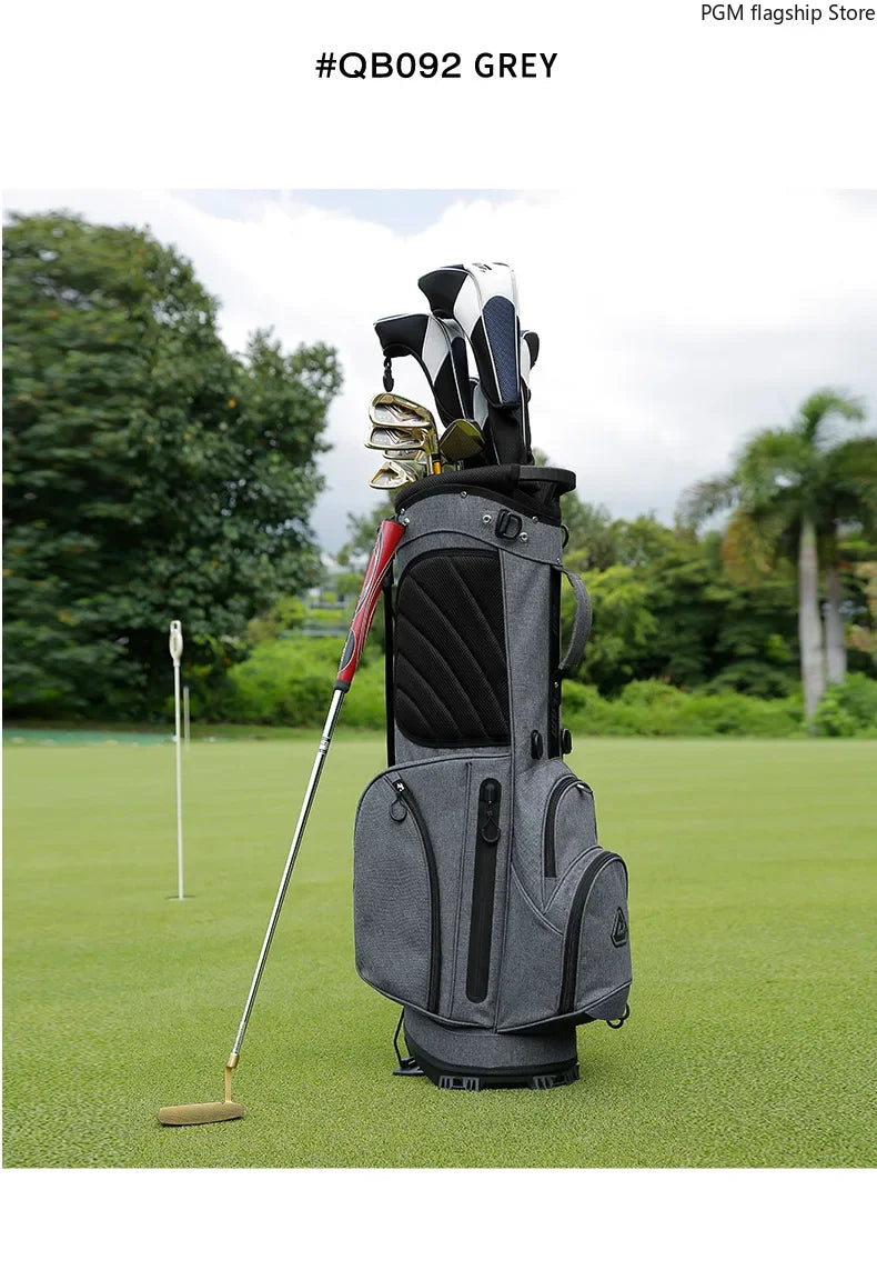 PGM Men's Golf Stand Bag, Stable Waterproof Stand Bag, Ultra-light Portable Golf Bag QB092