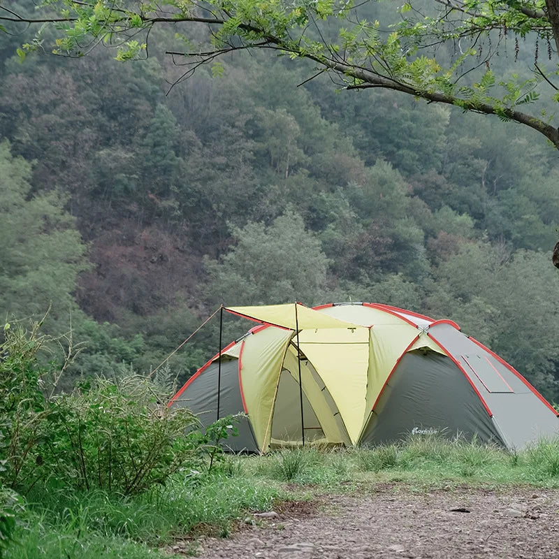 Tunnel Tent Outdoor Two Rooms and One Hall Thickened Windproof and Rainproof Tent Camping Sun Screen Tent душевая палатка