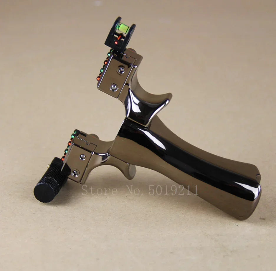 Powerful Laser Slingsshot Upgrade Outdoor Shooting Catapult Double Screw Quick Pressure Rubber Band Hunting Slingshot