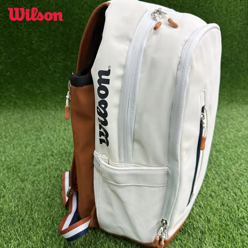Wilson Roland Garros Clay Tennis Bag French Open Commemorative Tour Tennis Racquets Backpack Max For 2 Rackets With Compartment