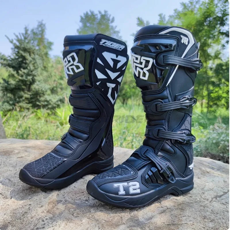 Motocross Enduro Professional Racing Boots Motorcycle Off-road Bottas Motorboat Shoes ATV MTB Motorcycle Long Racing Boots