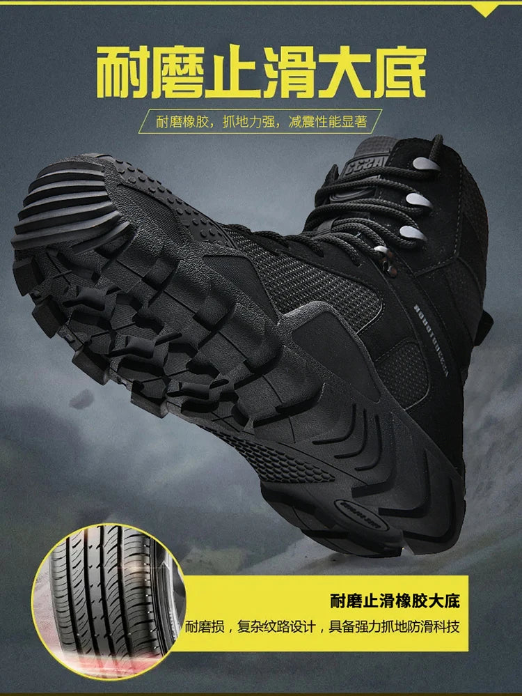 Big Size 47 Winter Men Warm Plush New Combat Boots Men Ankle Boot Quality Casual Motorcycle Boot Waterproof Men's Boots Autumn