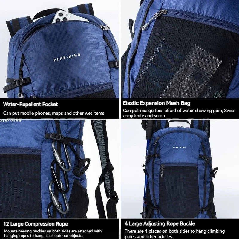 Ultra-light Folding Camping Hiking Backpack Professional Water Repellent Travel Duffle Bags Mountaineering Double Shoulder Bag