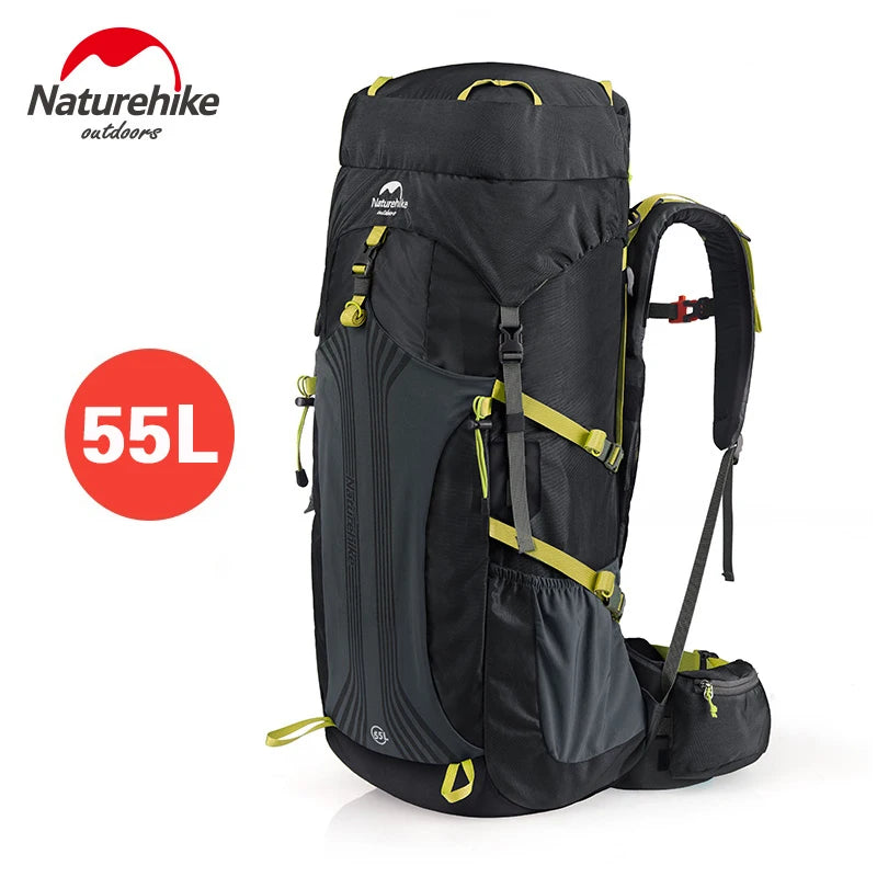 Naturehike 45L 55L 65L Hiking Backpack Outdoor Travel Climbing Camping Bag with Suspension System Waterproof Trekking Rucksack