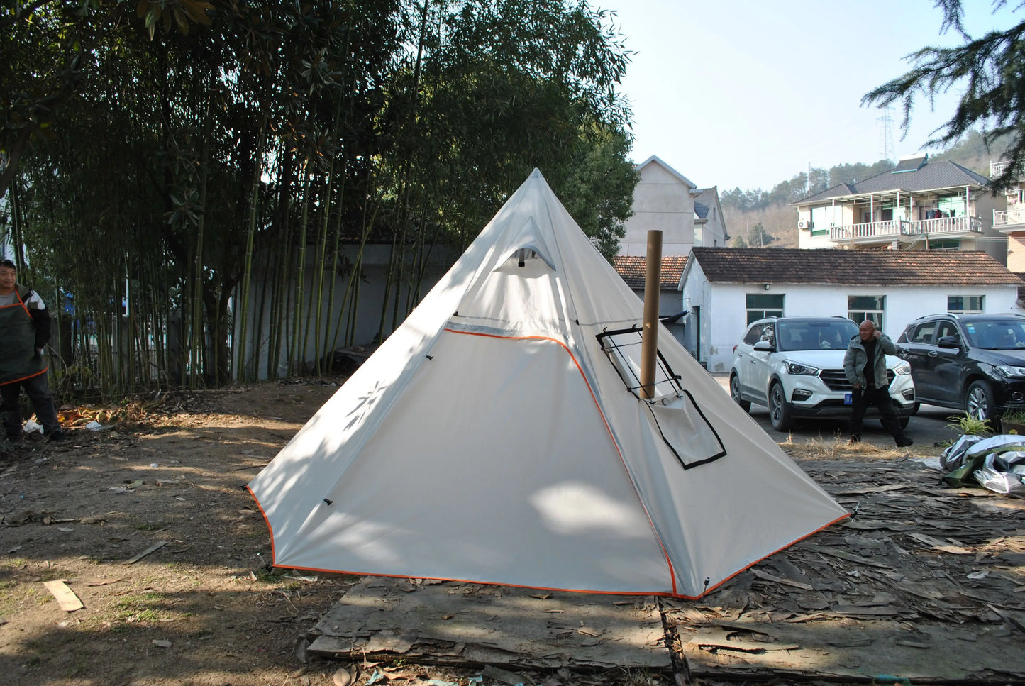 Teepee Stove Tent for 8 Person, Weatherproof TP Tent, Waterproof, 4 Seasons, Backpacking