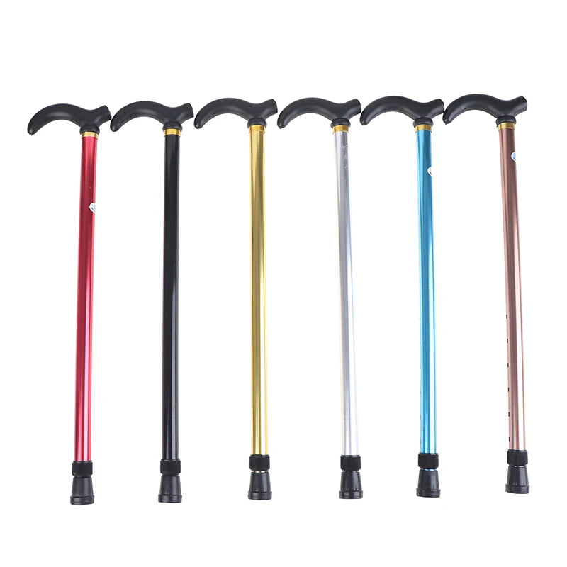 Adjustable Walking Stick 2 Section Stable Anti-Skid Crutch Old Man Hiking Cane