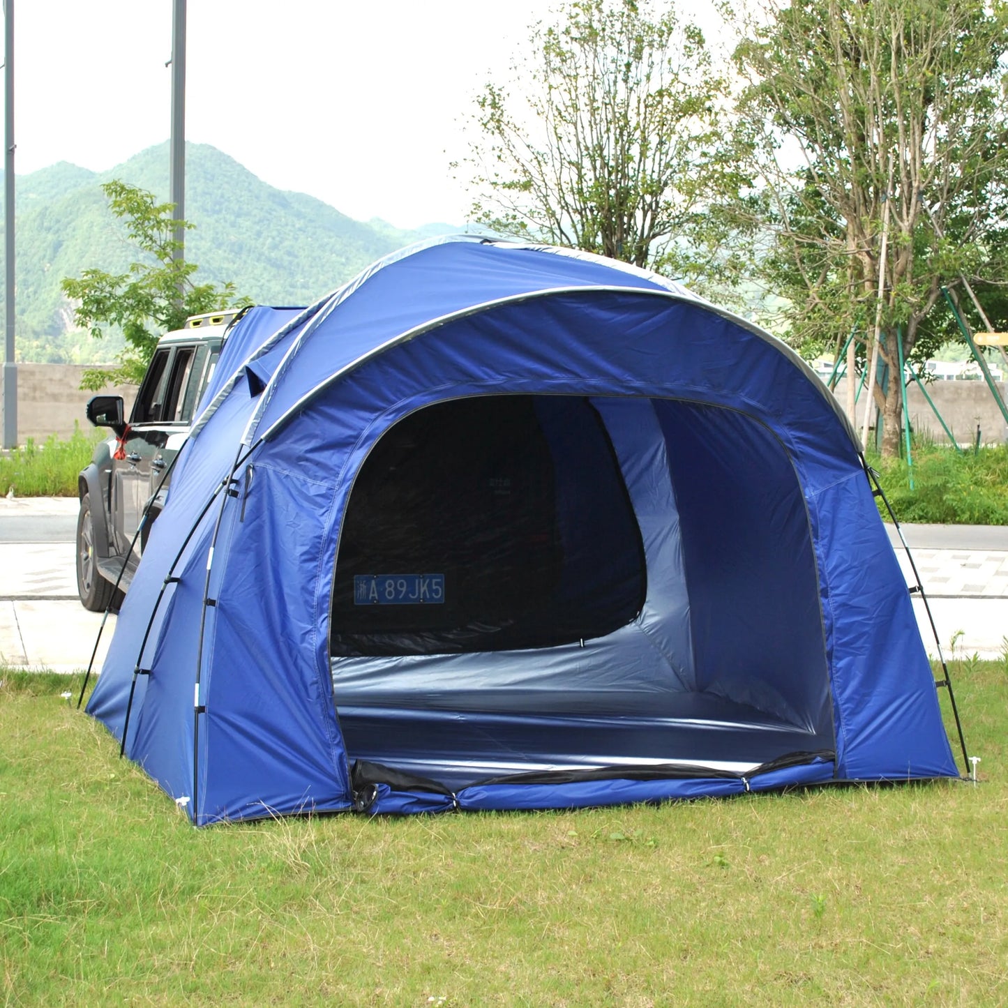 6 Person SUV Car Tailgate Tent - Double-Layer PU3000mm Waterproof, UPF50+ UV Shield, EV-Compatible for Camping & Outdoor Multi-U