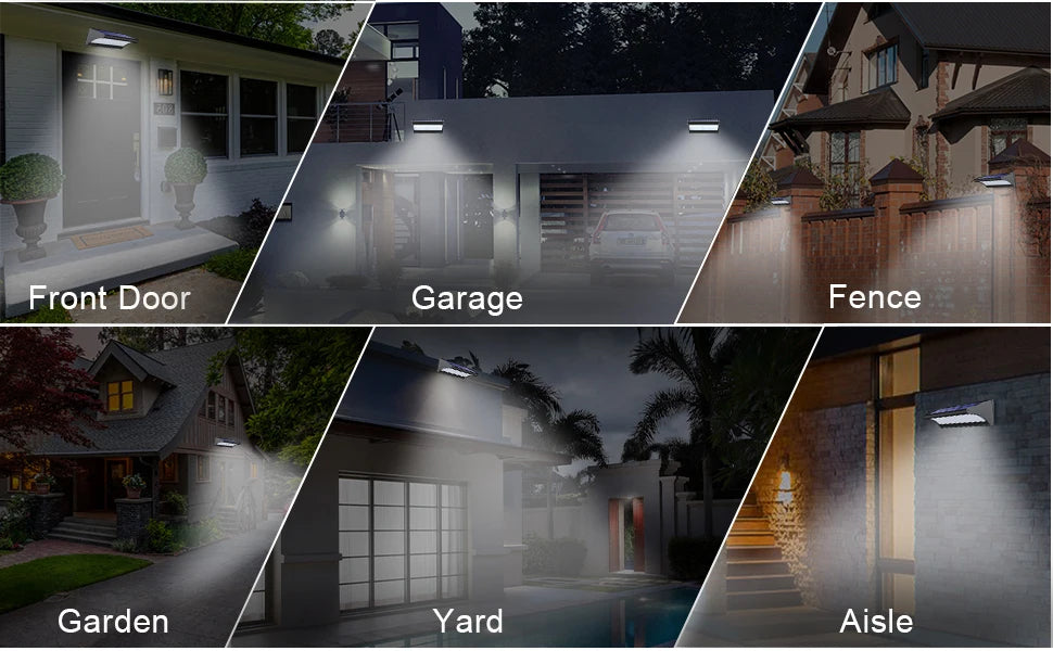 Waterproof Solar Outdoor Garden Lights Super Bright  Aluminium LED Motion Sensor Wall Light Solar Powered Security Lamp