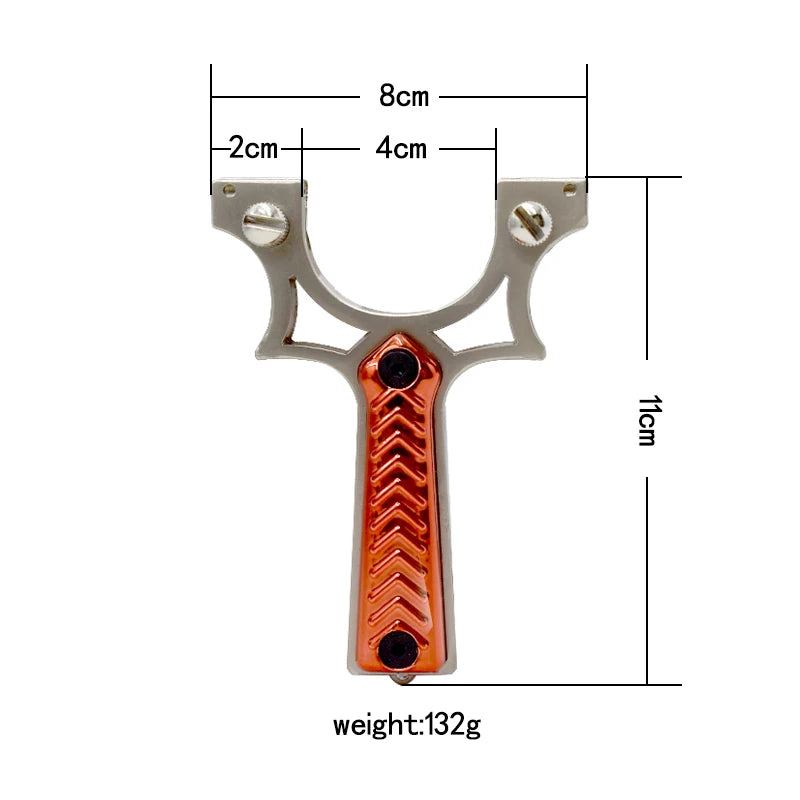 Professional Hunting Slingshot Outdoor Metal High Precision Shooting Catapult with Flat Rubber Band Sports Equipment Accessories