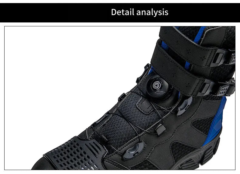 Motorcycle Boots Men's Mid-Calf Motocross Races Protective Boots Outdoor Breathable Non Slip Motos Sports Shoes 1128