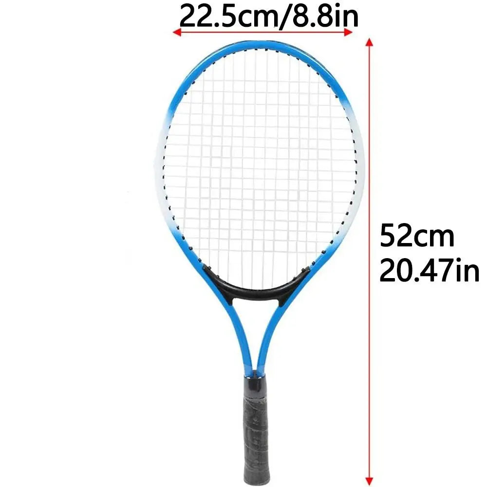 Single Tennis Racket Set for Kids Portable Shock Absorbing Sports Game Toys 23inch Lightweight Tennis Racquets Set