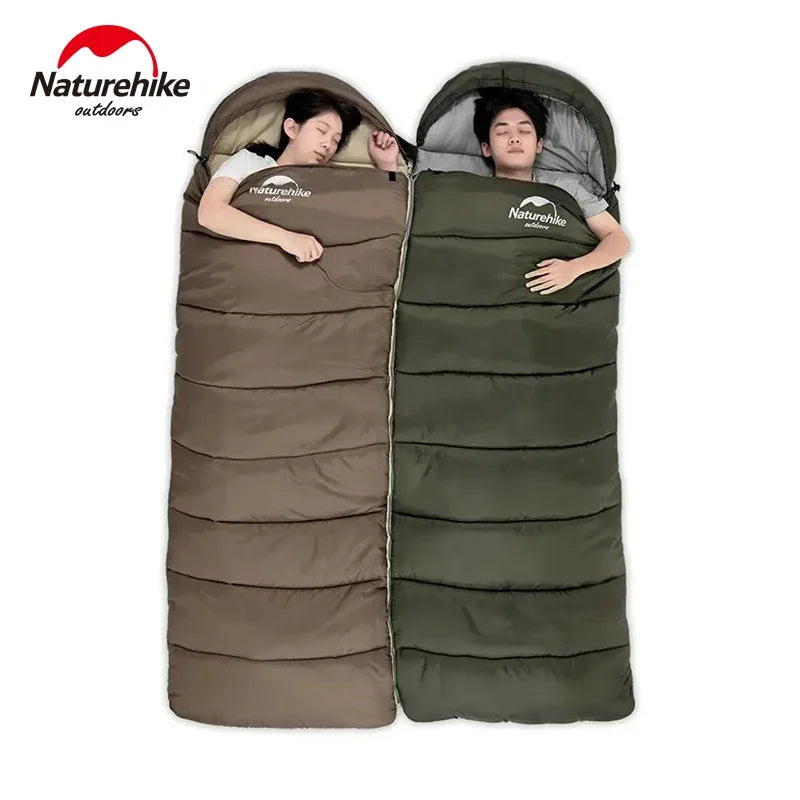 Naturehike Sleeping Bag Ultralight Winter Envelope Spliceable Sleeping Bag for Outdoor Camping Adult Waterproof Cotton Quilt