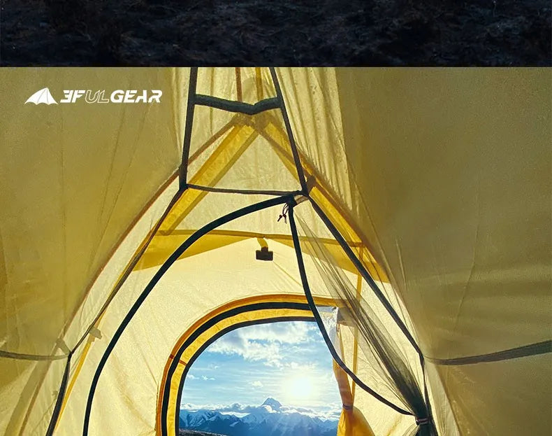 3F UL Gear Zhengtu 2P Tent Two 2 Person 15D Silnylon Coating Nylon Double Layer Ultralight Camping Lightweight Hike For 4 Season