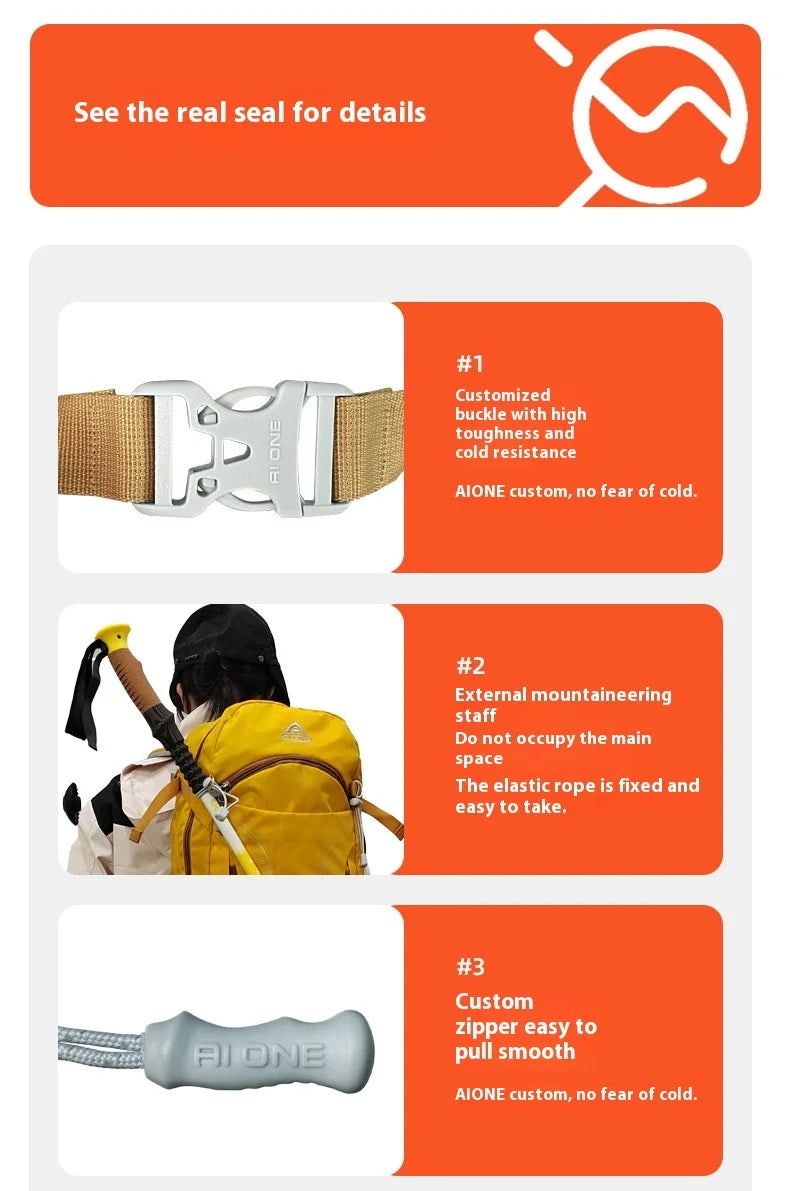 Aione 30L Hiking Backpack Lightweight Outdoor Camping Trekking Backpacks Sports Climbing Luggage Bag For Men Women