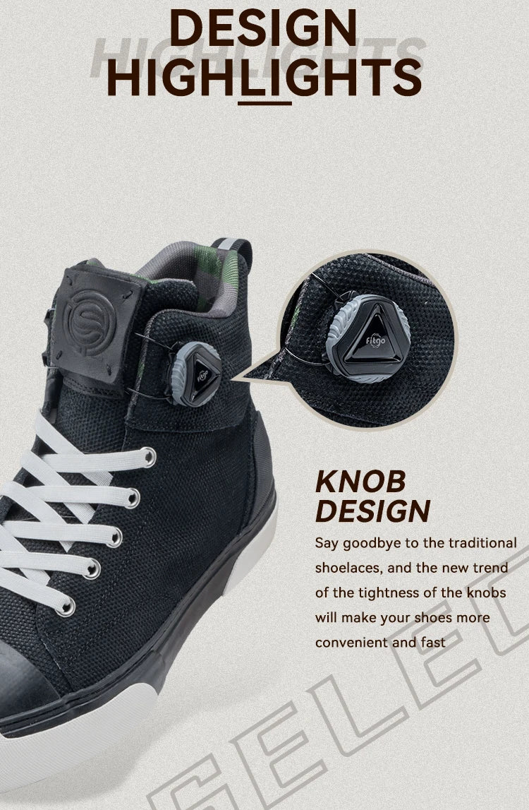 Star Field Knight Green Retro Motorcycle Riding Shoes Comfortable Breathable Hard Protection Wear-resistant Motocross Race Boots